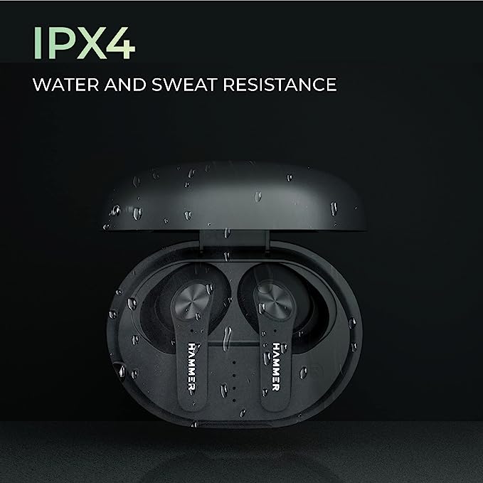 HAMMER Airflow 2.0 Bluetooth Truly Wireless in Ear Earbuds with Mic (Midnight Black) HAMMER Airflow 2.0 Bluetooth Truly Wireless in Ear Earbuds with Mic (Midnight Black)